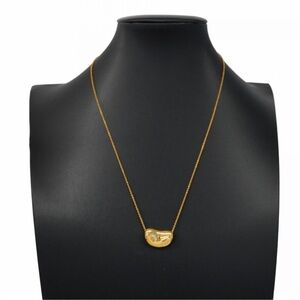 Tiffany Necklace Bean 20mm Yellow Gold